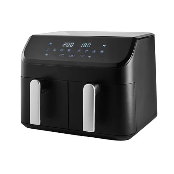 George Home Black Dual Basket Digital Air Fryer 9L